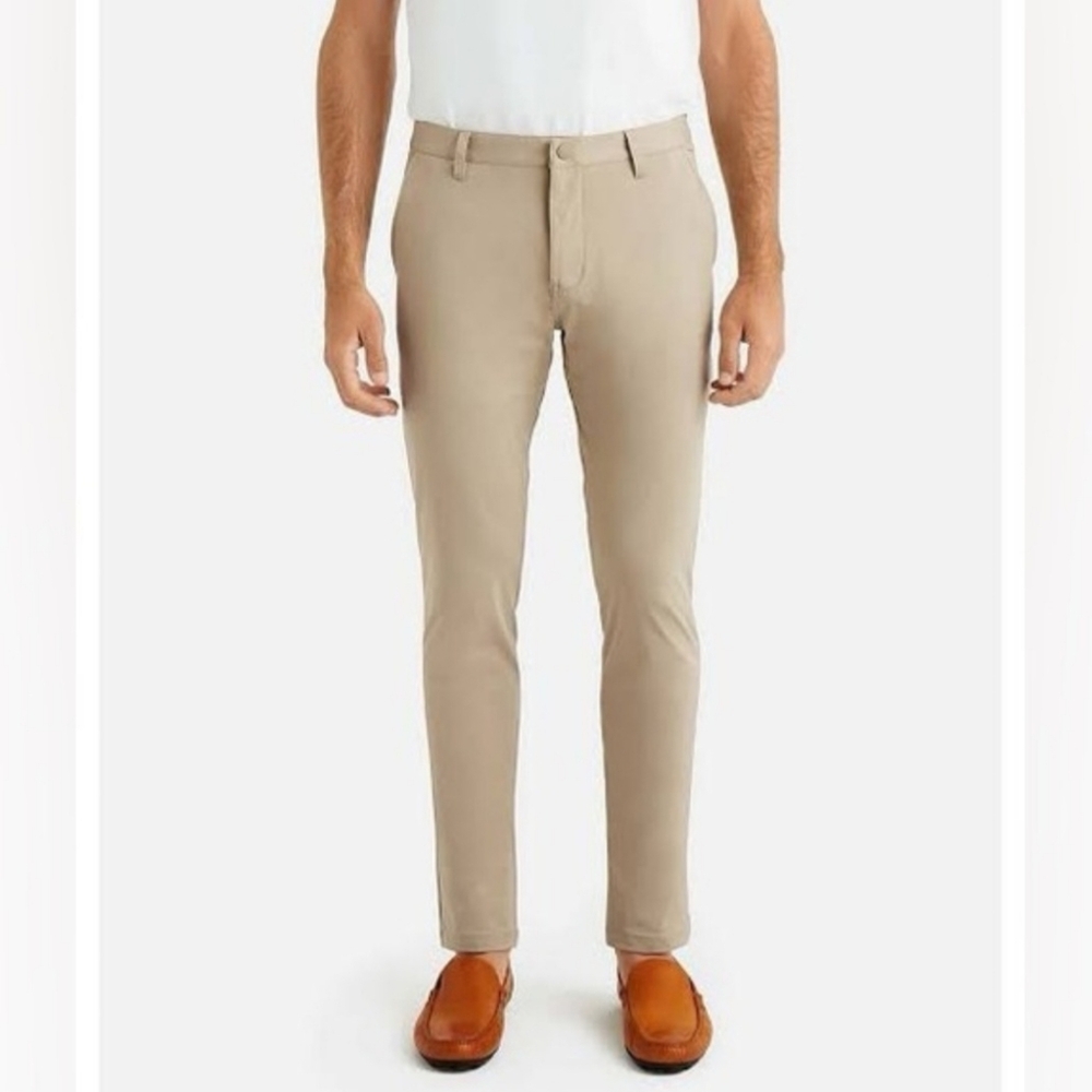RHONE Commuter Slim Fit Khaki Tan Career Travel Chino Pants Men's‎ Size 40×33L